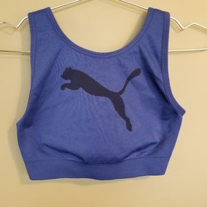 Blue Small Puma High Neck Sports Bra